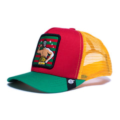 GORRA DE LUCHADOR V2 verde amarillo