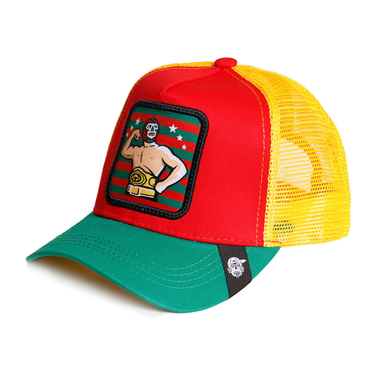 Luchador green yellow Cap V2 