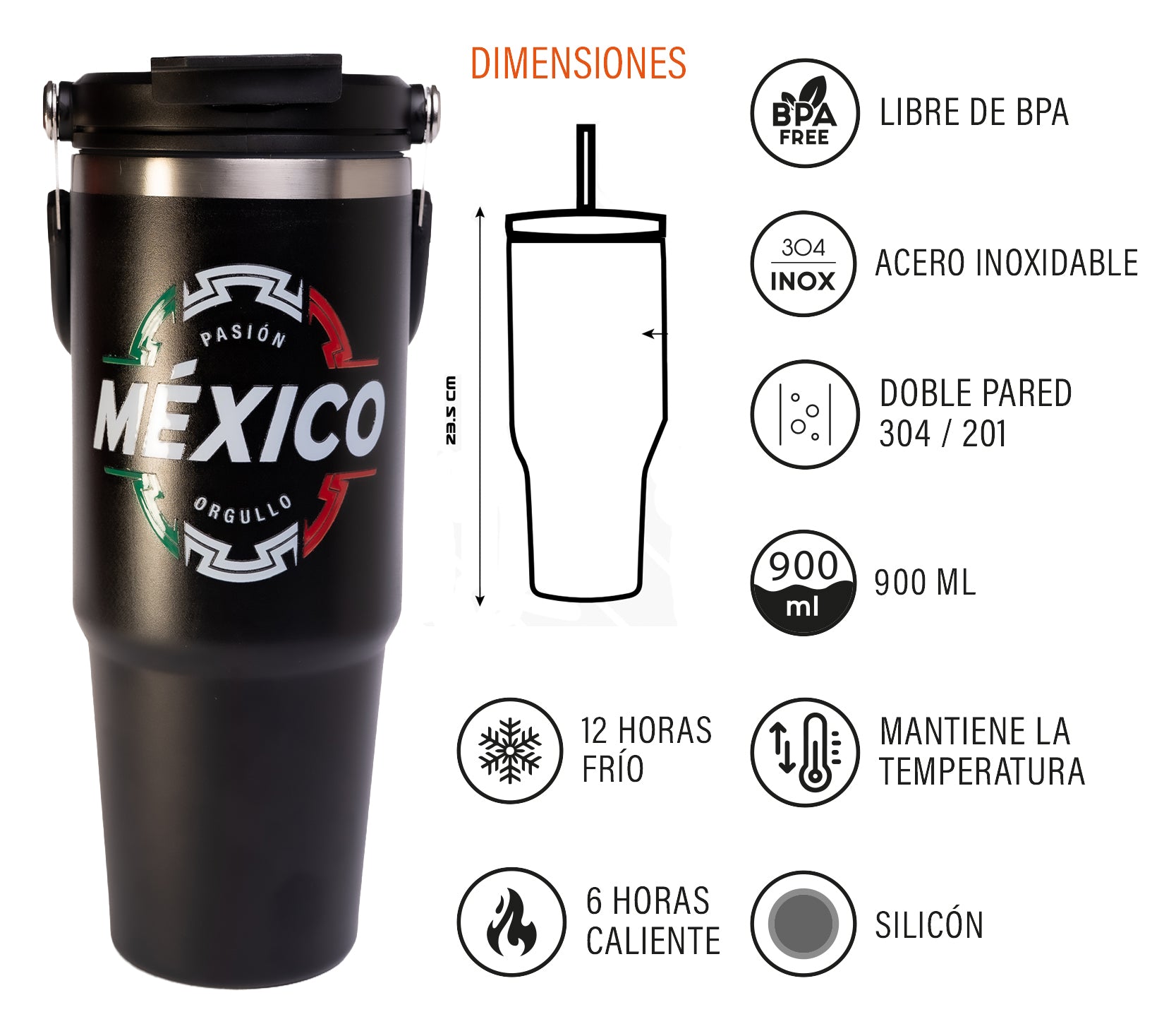 Termo México Pasión y Orgullo