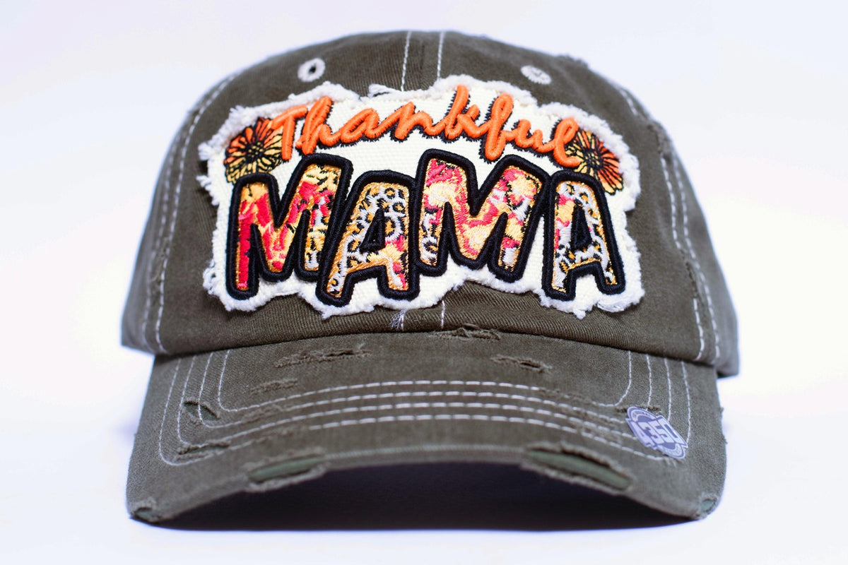 GORRA MAMÁ AGRADECIDA VERDE OLIVO