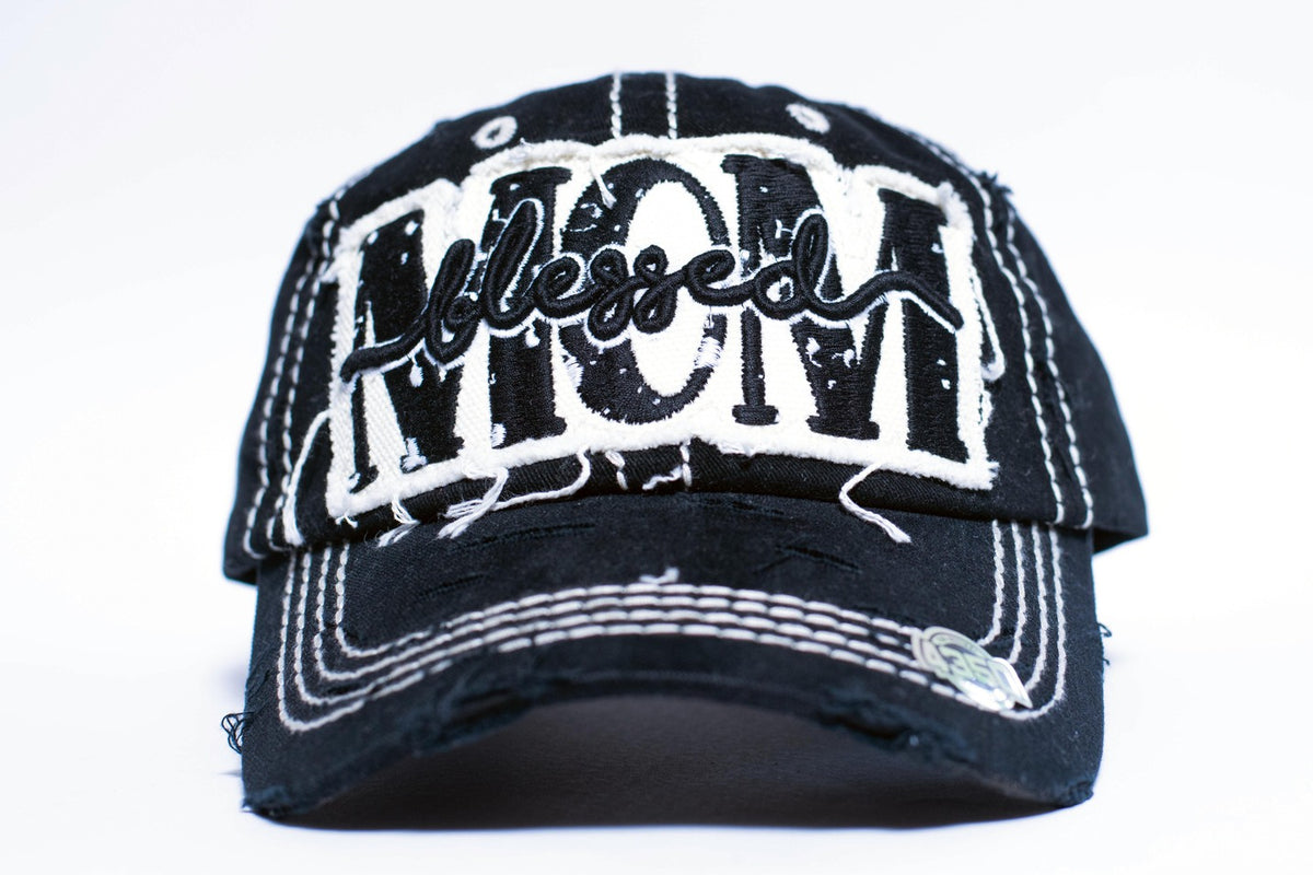 GORRA MOM BLESSED NEGRA